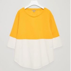 COS White Yellow Blouse Small S
